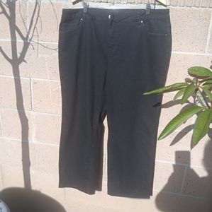 Black straight leg jeans